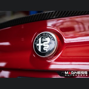 Alfa Romeo Emblems & Badges Kit - Black - "Alfa Romeo" + "Sportiva" Emblems + 2 AR Badges